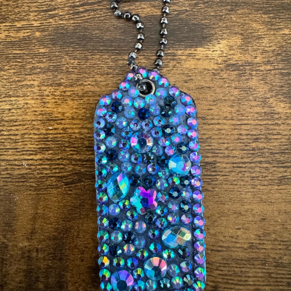 Coach Upcrafted Hangtag with Rhinestone Embellishments 2.5” - Picture 2 of 4